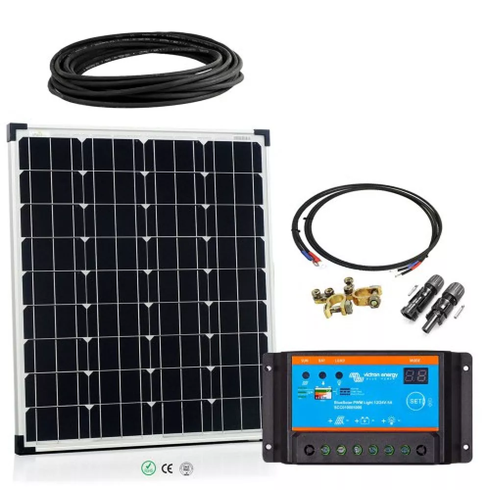 80W 12V Solar Garten-Set Basic Bausatz komplett