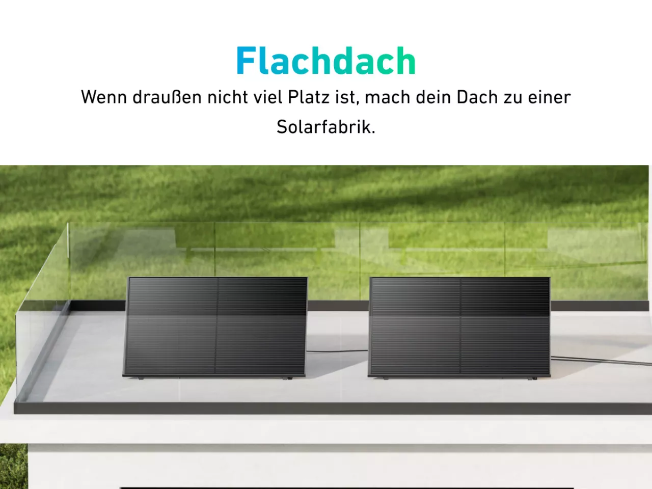 1080W Anker Solix Balkonkraftwerk RS50B, MI80 Wechselrichter, Bodenhalterung 1080W Anker Solix Balkonkraftwerk RS50B, MI80 Wechselrichter, Bodenhalterung