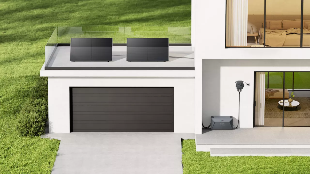1080W Anker Solix Balkonkraftwerk 2x 540W RS50B, MI80 Wechselrichter, 5m Schuko-Kabel 1080W Anker Solix Balkonkraftwerk 2x 540W RS50B, MI80 Wechselrichter, 5m Schuko-Kabel