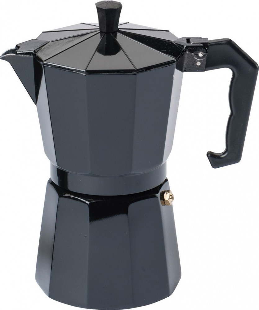 Espressokanne schwarz alu