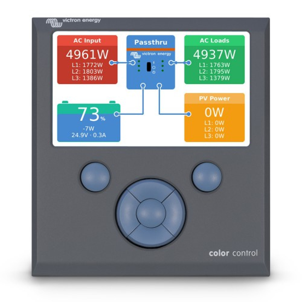 Werte System-Bedienungspanel Victron Control GX Color Farbdisplay Fernbedienung Werte System-Bedienungspanel Victron Control GX Color Farbdisplay Fernbedienung