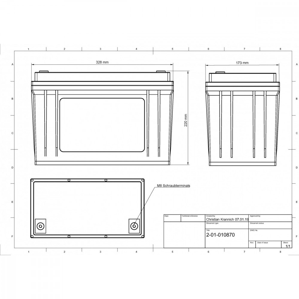 Abmessungen Lithium-Akku smart Pro Offgridtec Abmessungen Lithium-Akku smart Pro Offgridtec