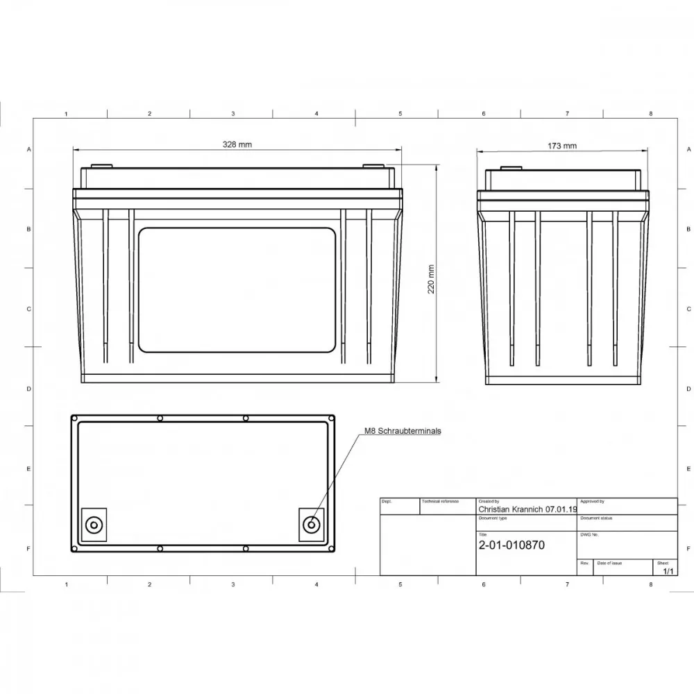 Abmessungen Lithium-Akku smart Pro Offgridtec Abmessungen Lithium-Akku smart Pro Offgridtec