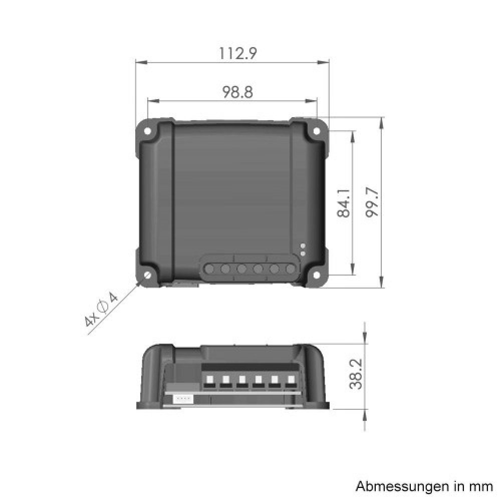 Abmessungen Gehäuse BlueSolar 10A Abmessungen Gehäuse BlueSolar 10A