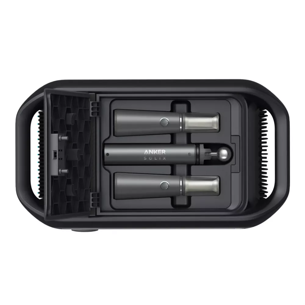 Campingleuchten im Deckelfach der Anker Solix C800 Plus Campingleuchten im Deckelfach der Anker Solix C800 Plus