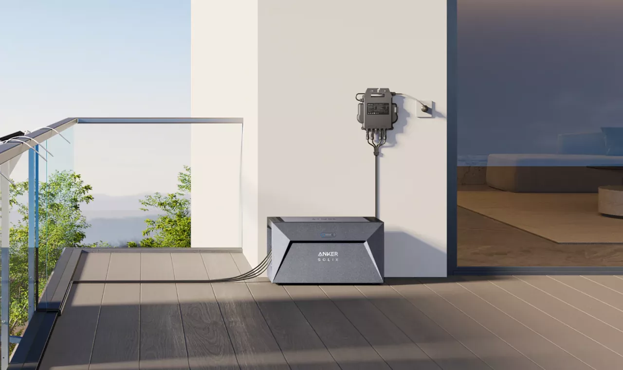 890W Anker Solix Balkonkraftwerk RS40P mit Speicher 1,6 kWh 890W Anker Solix Balkonkraftwerk RS40P mit Speicher 1,6 kWh