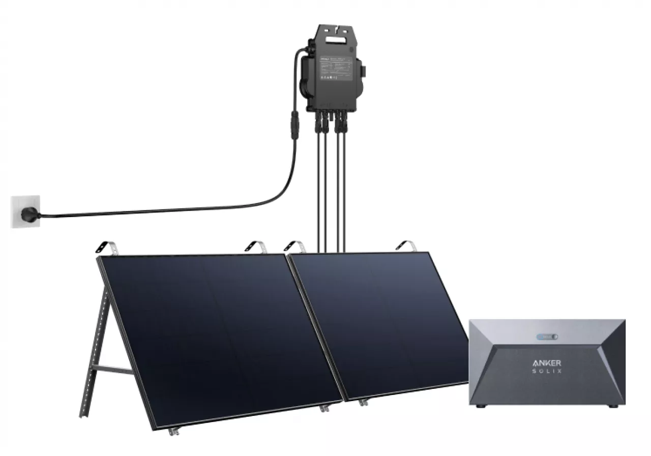 Anker SOLIX Balkonkraftwerk 2× RS40P Panel 445W, Mikro-Wechselrichter 600W/800W Anker SOLIX Balkonkraftwerk 2× RS40P Panel 445W, Mikro-Wechselrichter 600W/800W