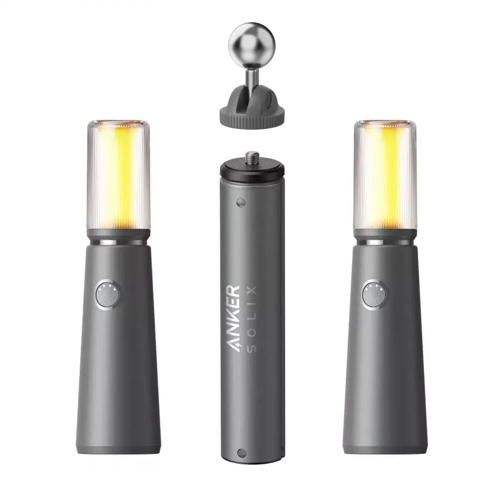 Anker Solix C800 Plus abnehmbare LED-Campinglampen Detailaufnahme