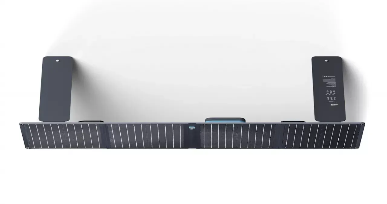 Anker Solix PS100 100W Solarpanel Draufsicht ausgeklappte Zellfläche
