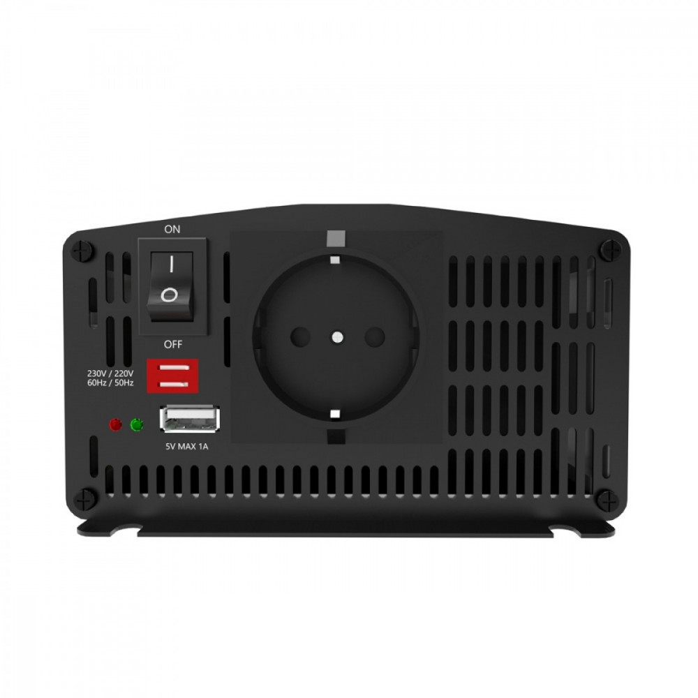 Rückseite 400W 12V Sinus Wechselrichter PSI 1000W peak 12V DC auf 230V AC Rückseite 400W 12V Sinus Wechselrichter PSI 1000W peak 12V DC auf 230V AC