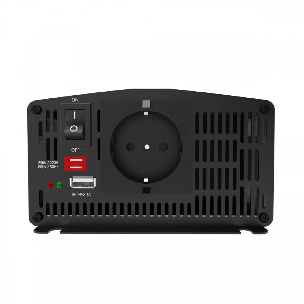 Rückseite 400W 12V Sinus Wechselrichter PSI 1000W peak 12V DC auf 230V AC Rückseite 400W 12V Sinus Wechselrichter PSI 1000W peak 12V DC auf 230V AC