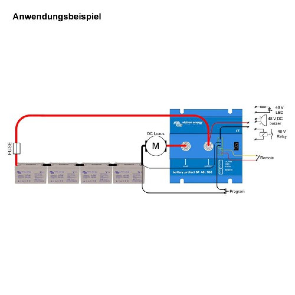 Anwendungsbeispiel Battery Protect Victron Energy
