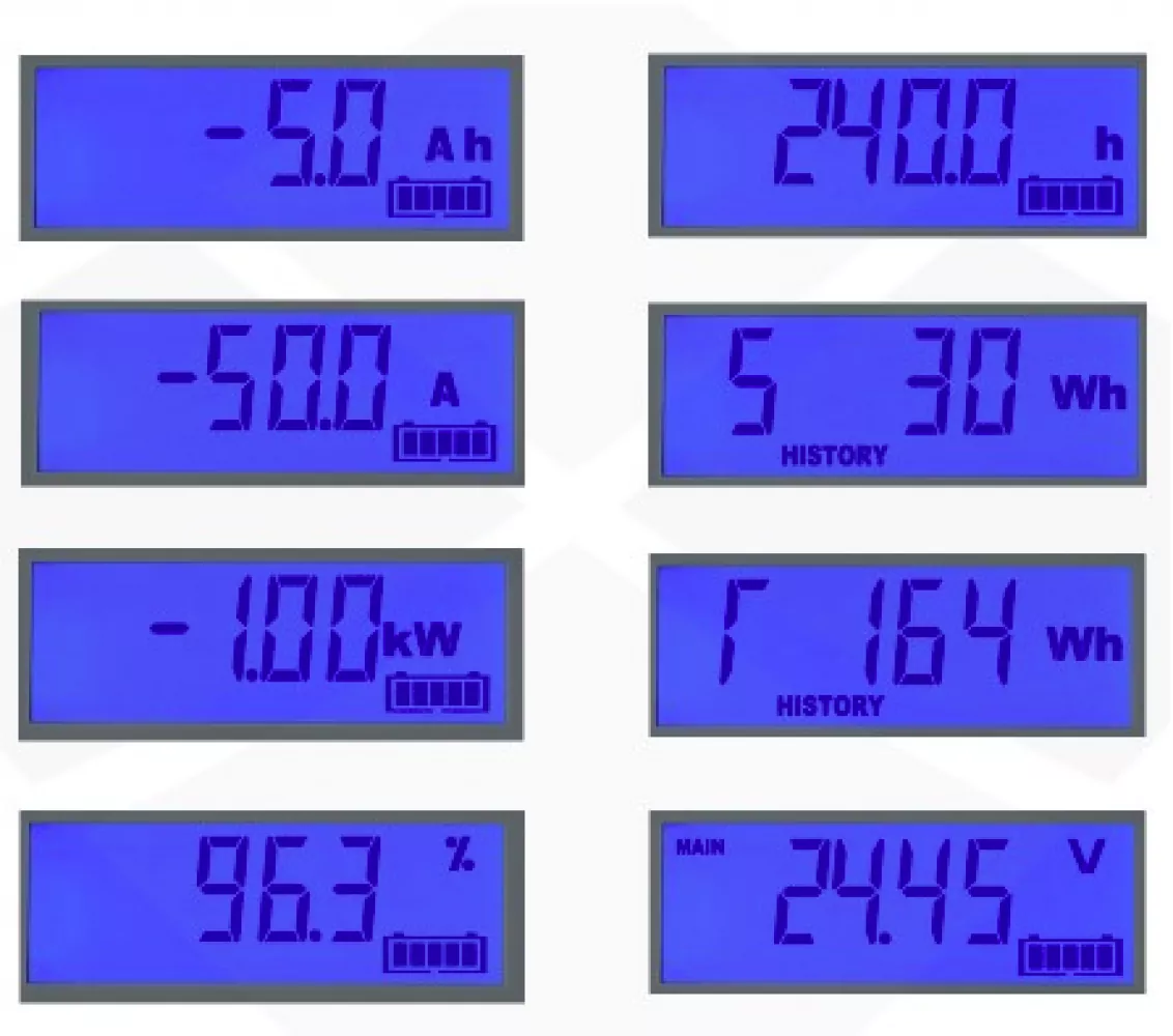 Anzeige Parameter Victron Energy Batterie Monitor BMV-700 702