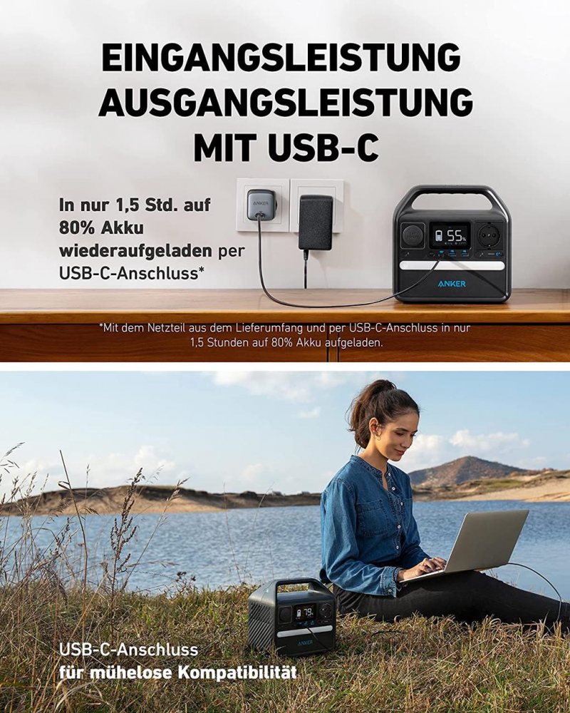 Anker Powerhouse 521 256Wh - 200W LiFePO4 Powerstation Anker Powerhouse 521 256Wh - 200W LiFePO4 Powerstation