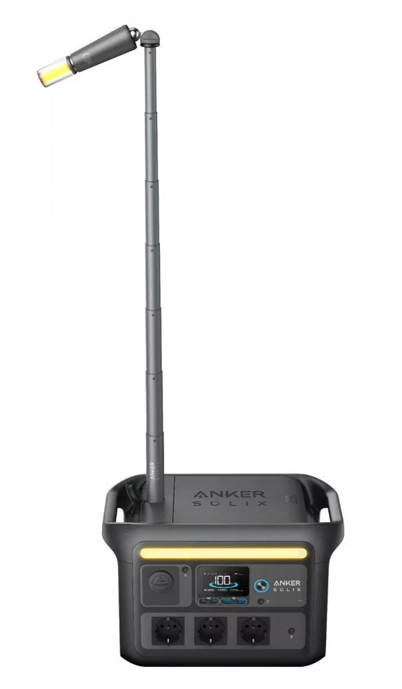 Teleskop-Stativ der Anker solix C800 Plus Powerstation Teleskop-Stativ der Anker solix C800 Plus Powerstation