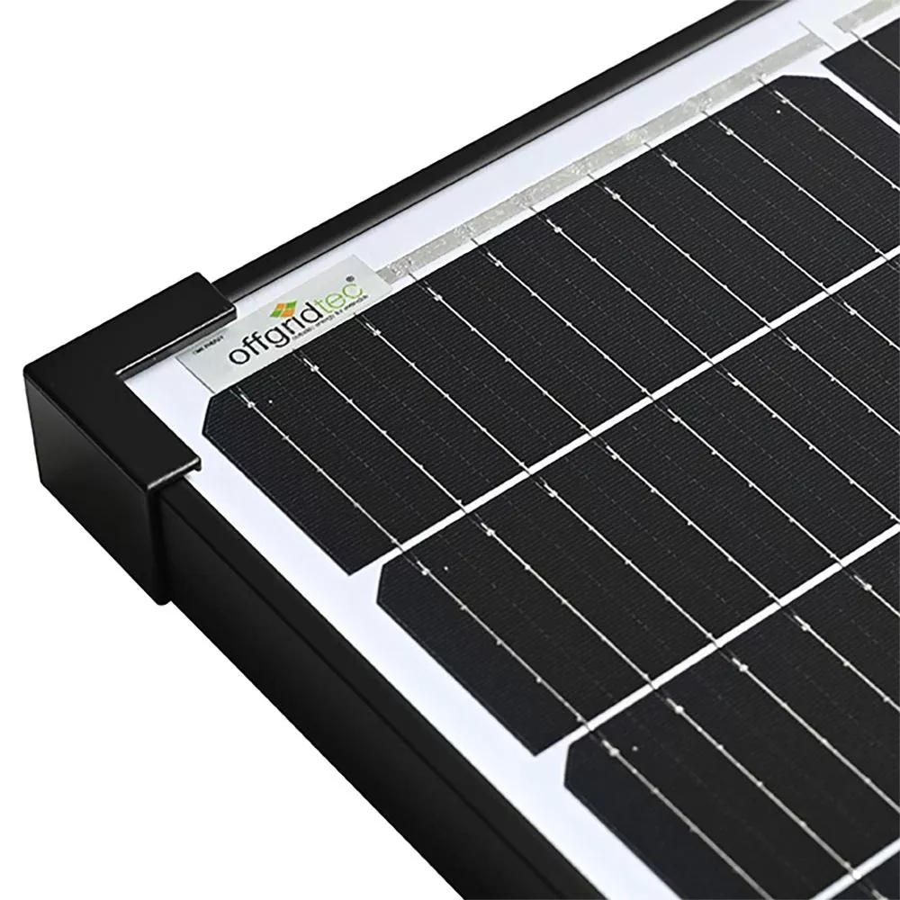 100W Solarpanel 12V monokristallin Solarmodul black frame