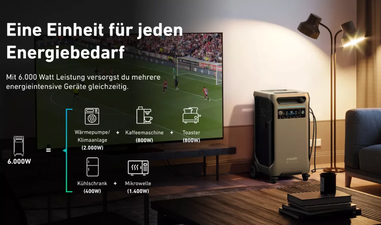 3,8 kWh Anker SOLIX F3800 Off-Grid Backup Set 800W PV-Power 3,8 kWh Anker SOLIX F3800 Off-Grid Backup Set 800W PV-Power
