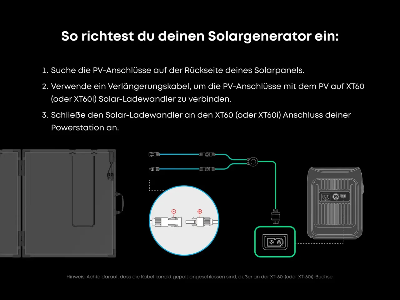 Anschluss-Anleitung: Anker SOLIX PS200 per XT60i-Kabel mit Powerstation verbinden