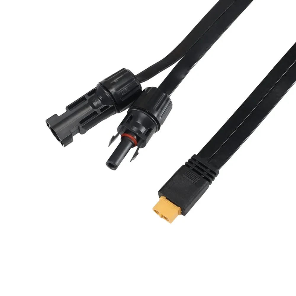 XT60-Stecker des Offgridtec Flachkabels für den Solareingang der Powerstation