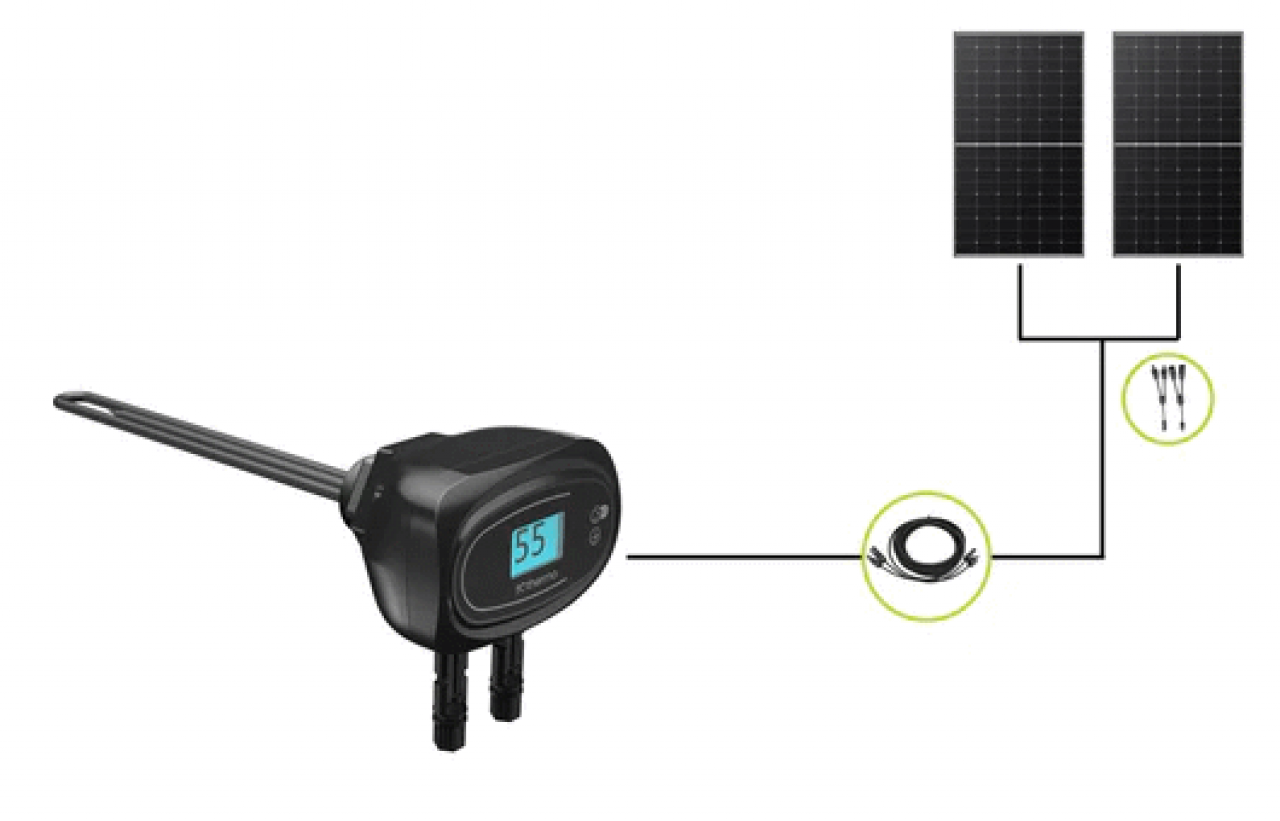 900W Fothermo Solar Nachrüst-Set PV-Heizstab für Warmwasser-Boiler