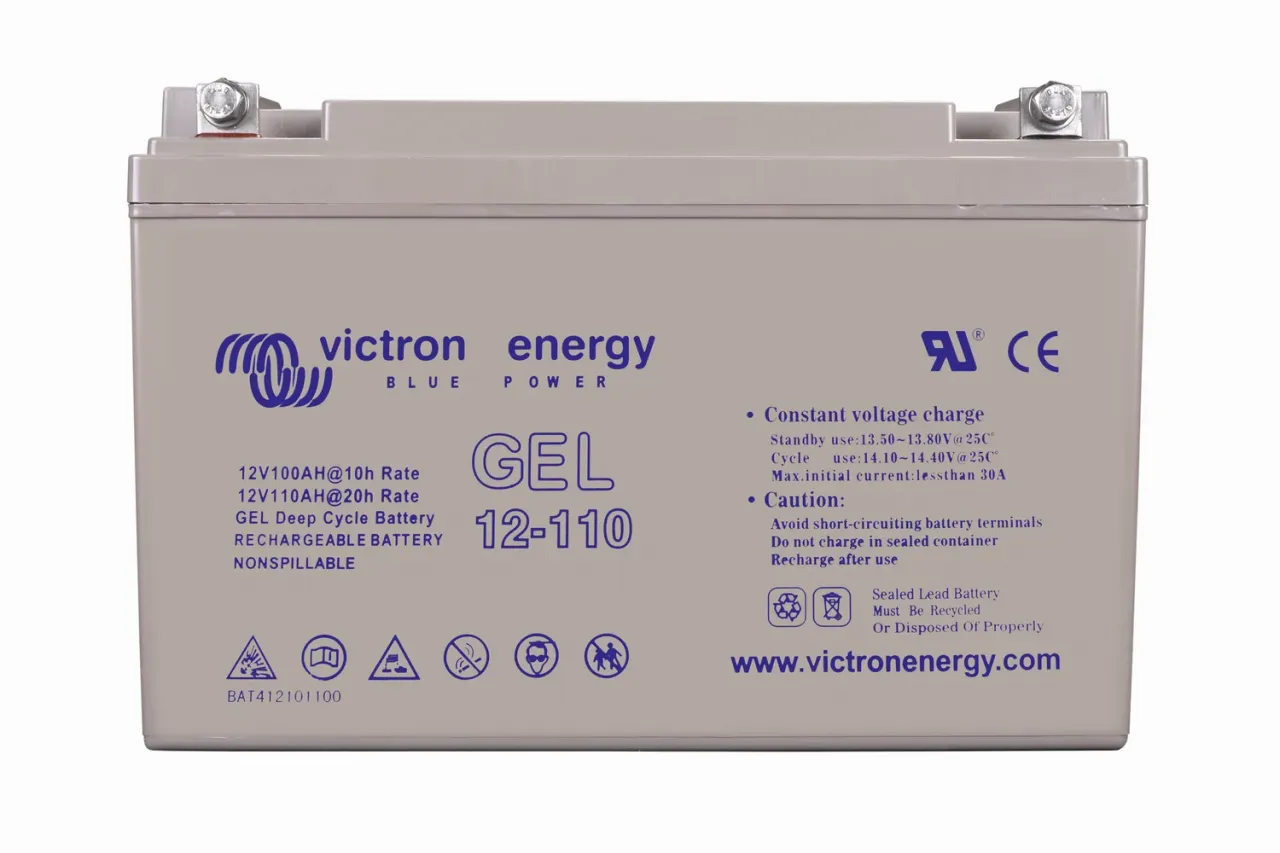 Gel-Batterie 12V 110Ah Victron – Frontansicht