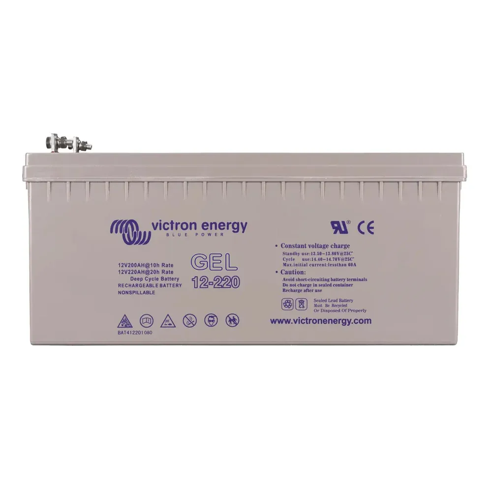 Gel-Batterie 12V 220Ah Victron Deep Cycle – Schrägansicht