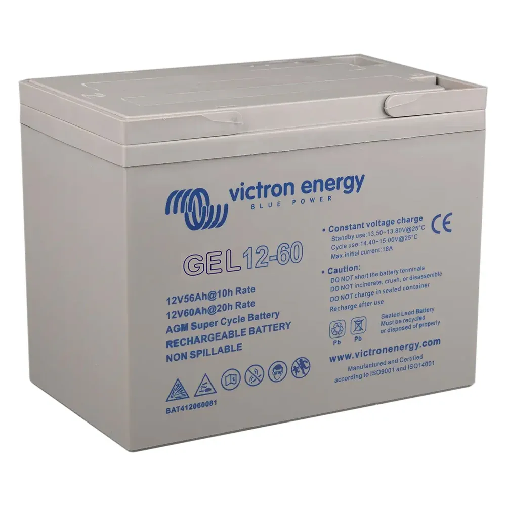 Gel-Batterie 12V 60Ah Victron – Ansicht schräg von oben