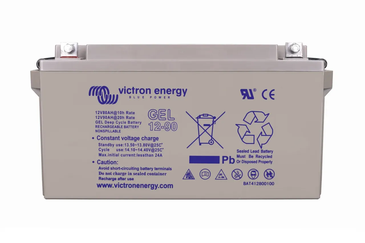 Gel-Batterie 12V 90Ah Victron – Frontansicht