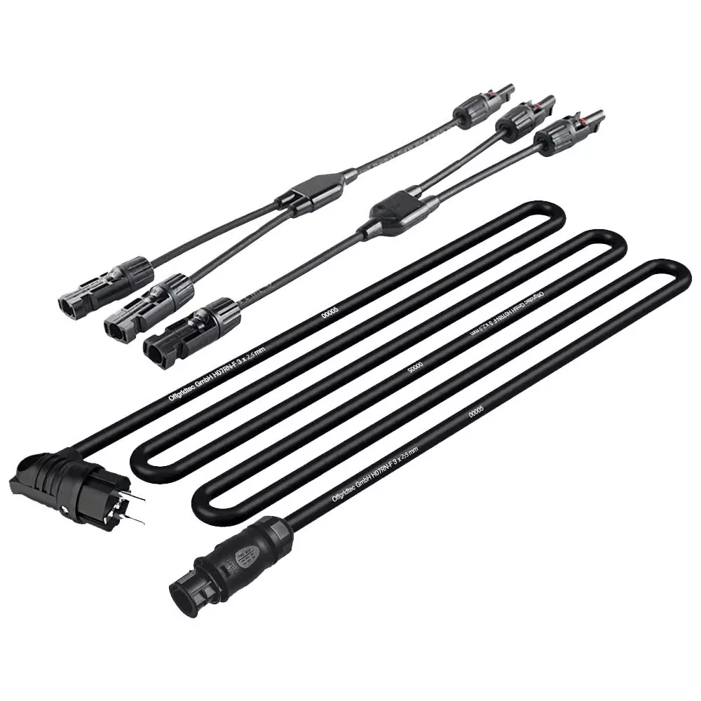 Verkabelung 1215Wp Zendure Balkonkraftwerk Bifazial 2,4 kWh Speicher AIO-2400 Verkabelung 1215Wp Zendure Balkonkraftwerk Bifazial 2,4 kWh Speicher AIO-2400