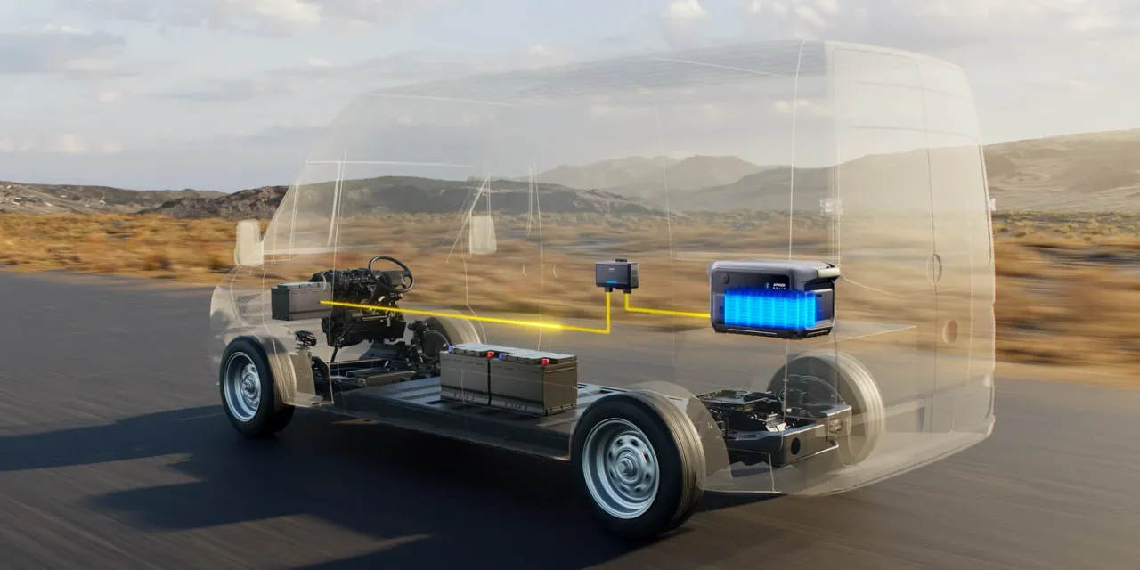 Anker SOLIX Alternator Charger Ladevorgang Wohnmobil Roentgenansicht gelbe Kabel Powerstation laeden | Alternator Charger – Ladevorgang