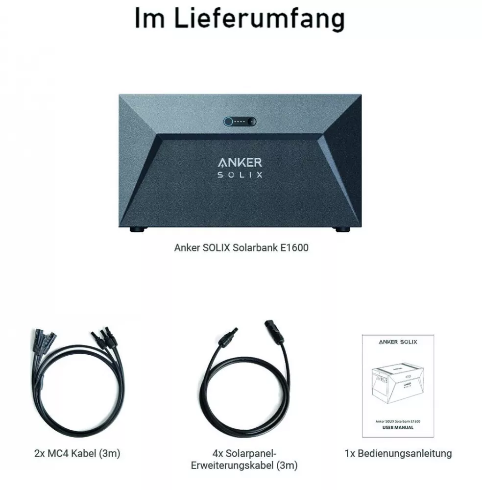 Anker Solix Solarbank E1600 für Balkonkraftwerke Anker Solix Solarbank E1600 für Balkonkraftwerke