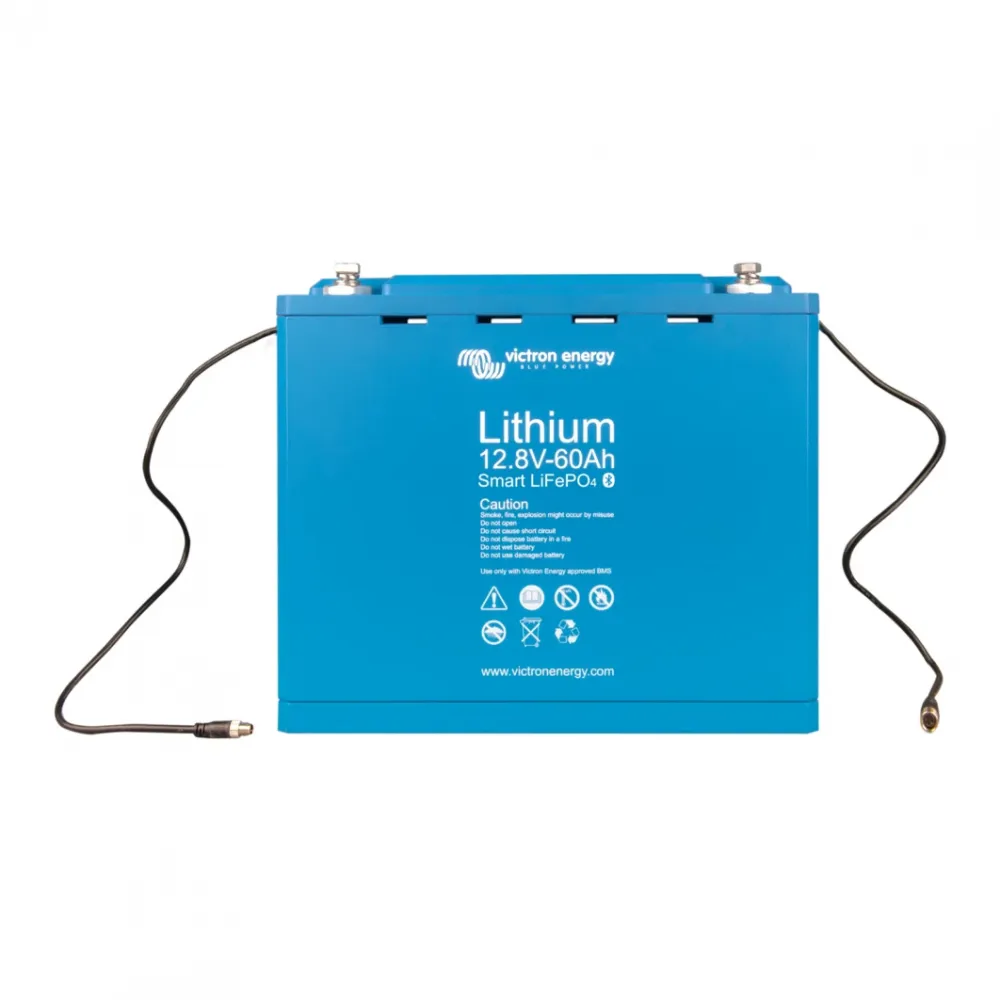 Victron Smart LiFePO4 Akku 12,8V 60Ah Frontalansicht mit Typenschild