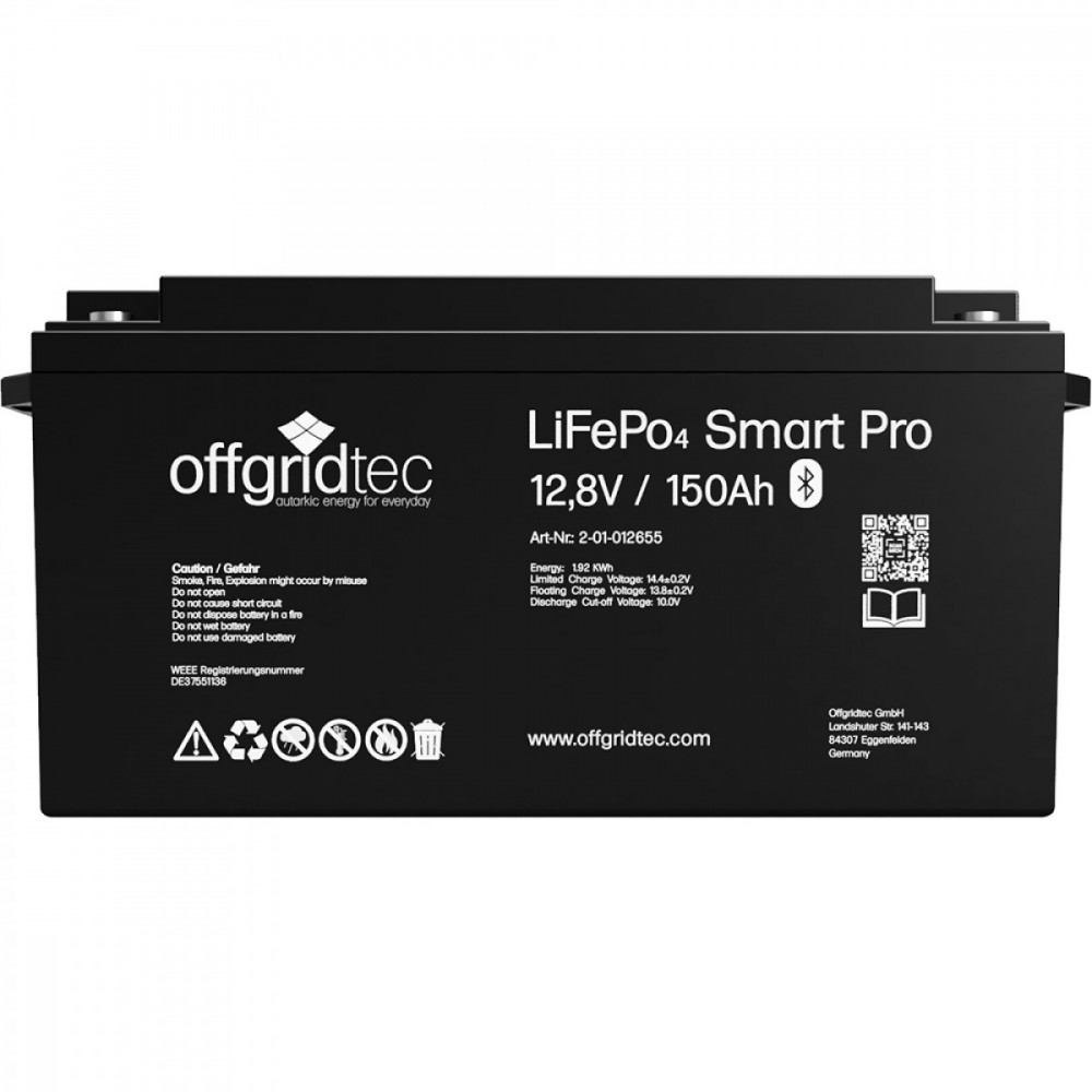 150Ah Lithium-Akku 12V LiFePo4 Smart-Pro 12/150 Lithium Batterie 1920Wh 12,8V 150Ah Lithium-Akku 12V LiFePo4 Smart-Pro 12/150 Lithium Batterie 1920Wh 12,8V