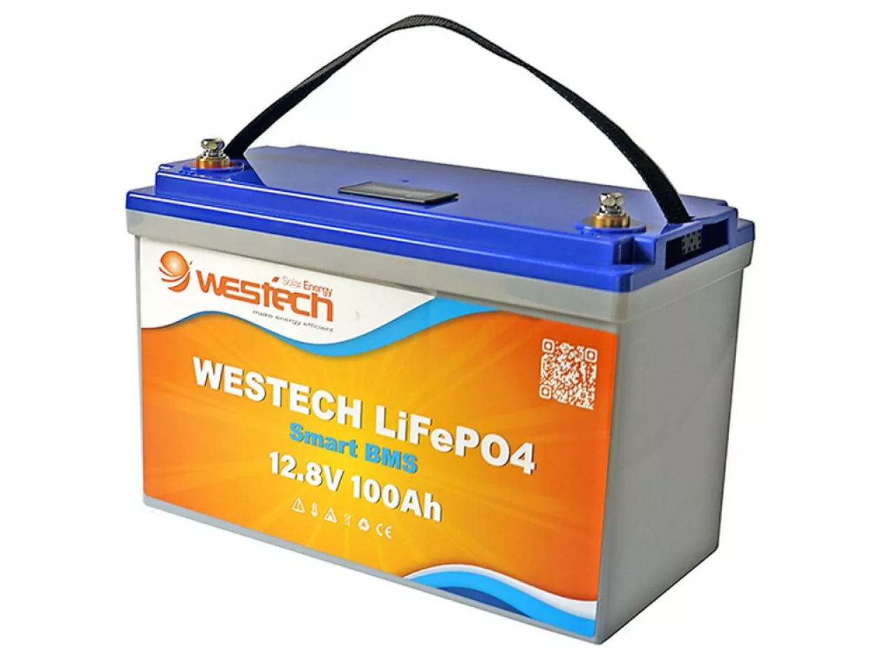 100Ah Lithium-Akku Westech LiFePO4 Smart BMS 12,8V