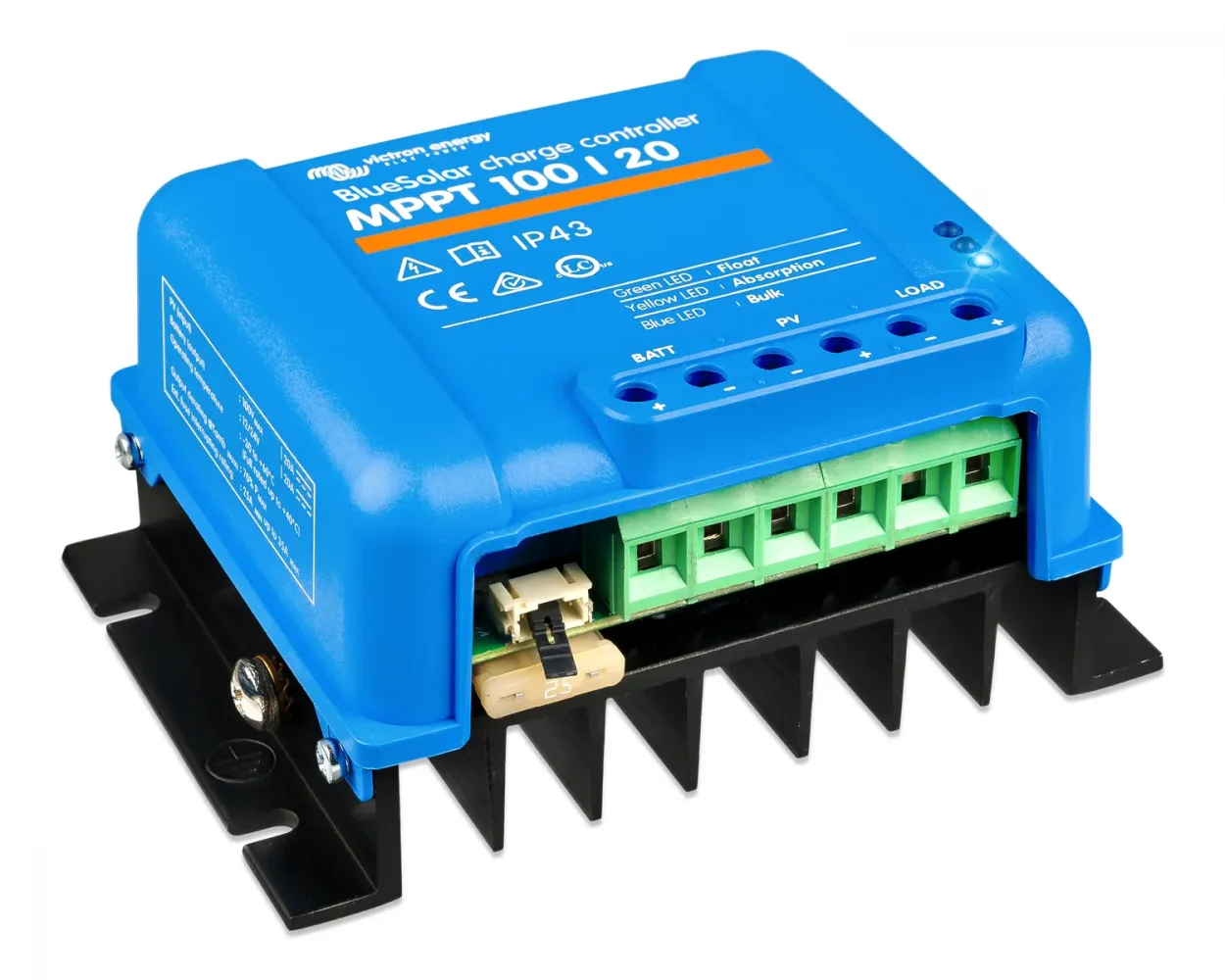 Victron BlueSolar 100/20 Seitenansicht links