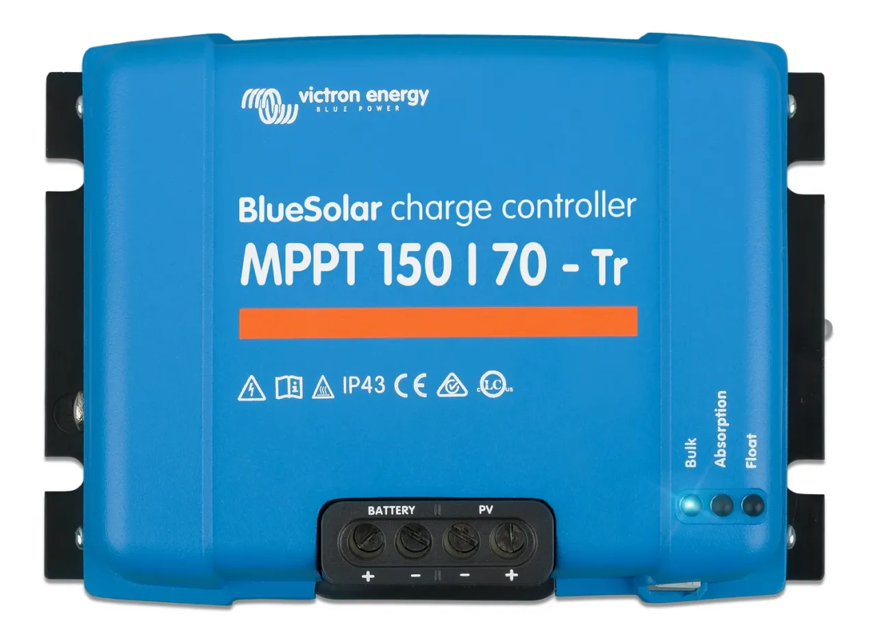 70A MPPT Laderegler Victron BlueSolar 150/70-Tr Frontansicht mit Schraubklemmen