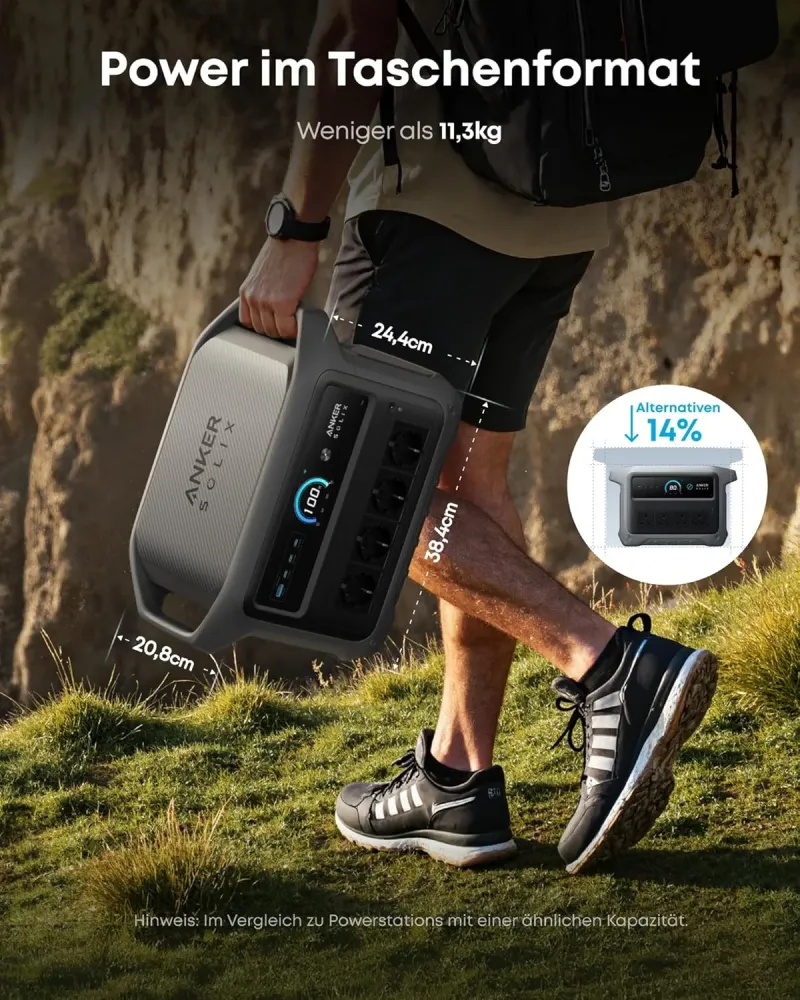 Anker SOLIX C1000X Gen 2 wiegt nur 11,3 kg – Power im Taschenformat
