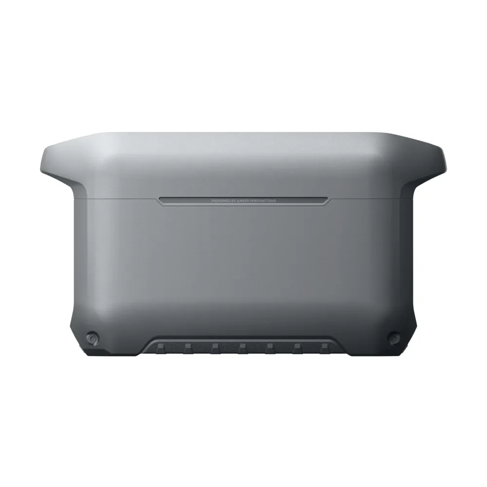 Anker SOLIX C2000 Gen 2 Rueckseite frontal silbernes Gehaeuse mit Tragegriff