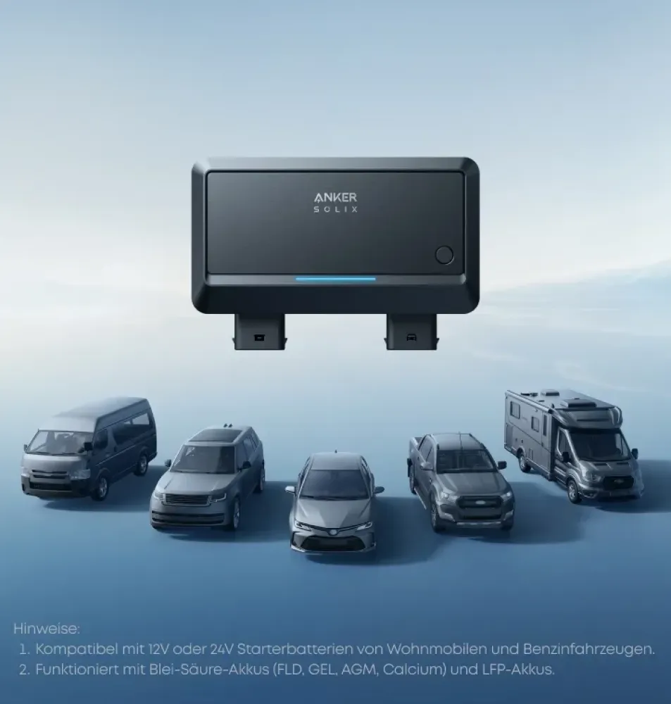Anker SOLIX Alternator Charger kompatibel mit 12-V- und 24-V-Fahrzeugen
