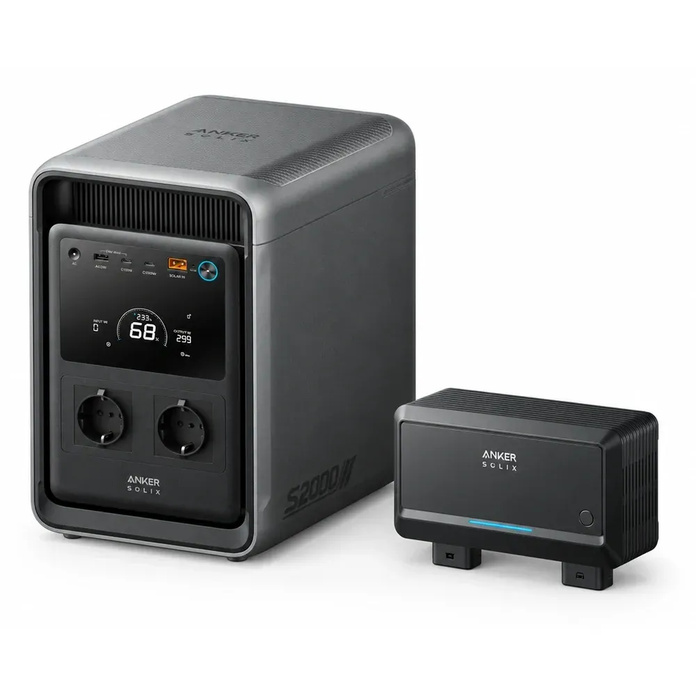 Powerstation Set 2000Wh – Anker SOLIX S2000 mit Alternator Charger für 400 W Laden während der Fahrt