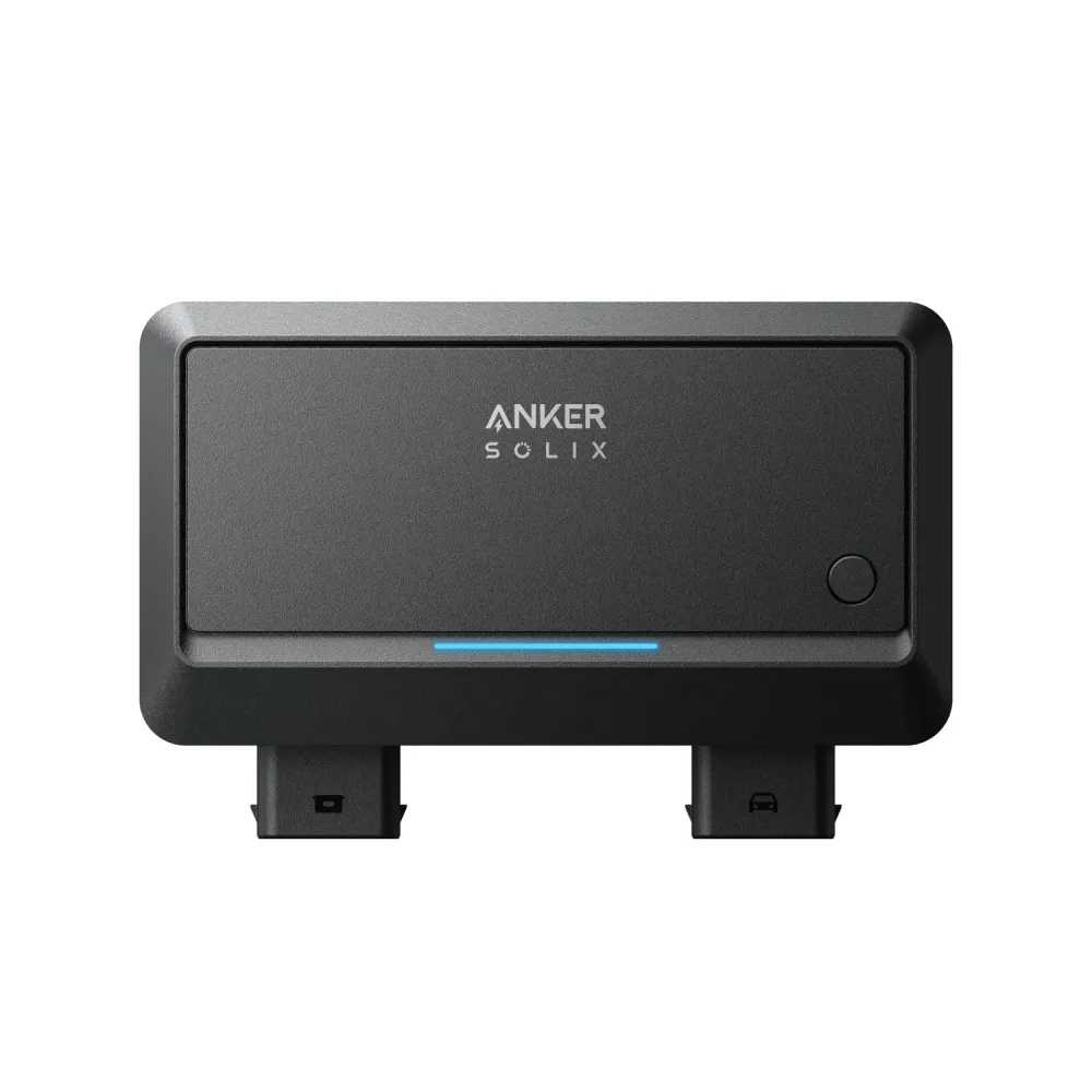 Anker SOLIX Alternator Charger frontal mit Anschlüssen und Logo