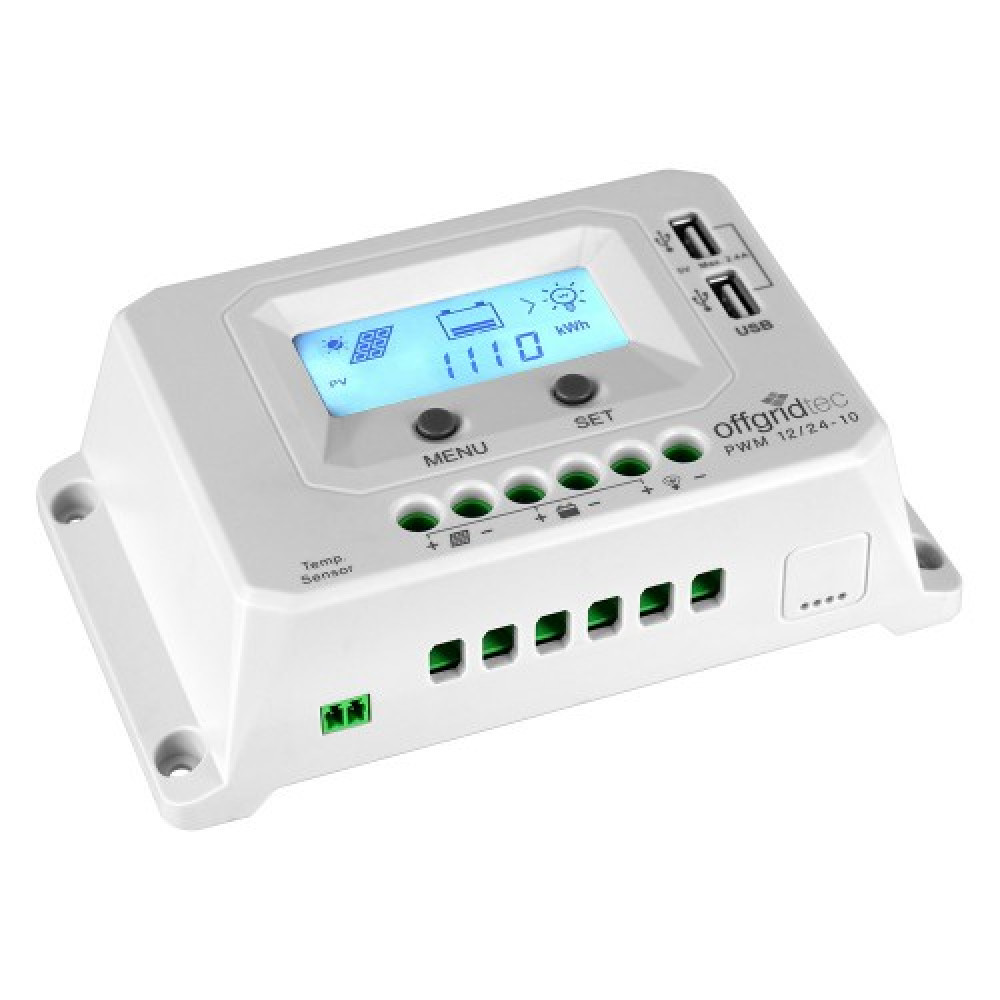 Offgridtec 10A PWM Laderegler Pro 12V-24V mit USB Offgridtec 10A PWM Laderegler Pro 12V-24V mit USB