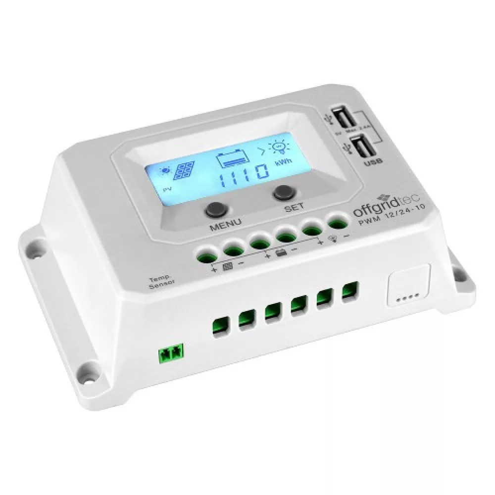 Offgridtec 10A PWM Laderegler Pro 12V-24V mit USB Offgridtec 10A PWM Laderegler Pro 12V-24V mit USB