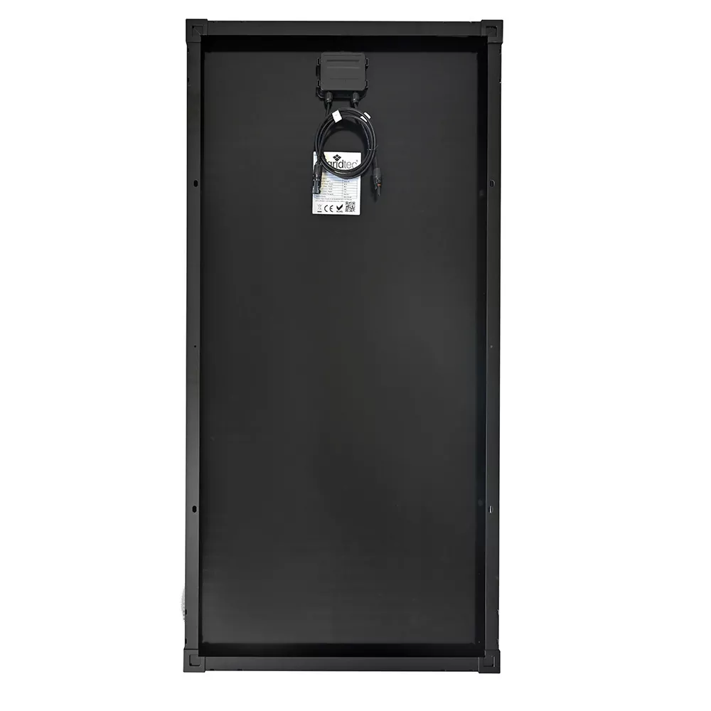Rückseite 180 Watt 12V Solarmodul mit overlapping Schindeltechnologie v2 von Offgridtec Rückseite 180 Watt 12V Solarmodul mit overlapping Schindeltechnologie v2 von Offgridtec