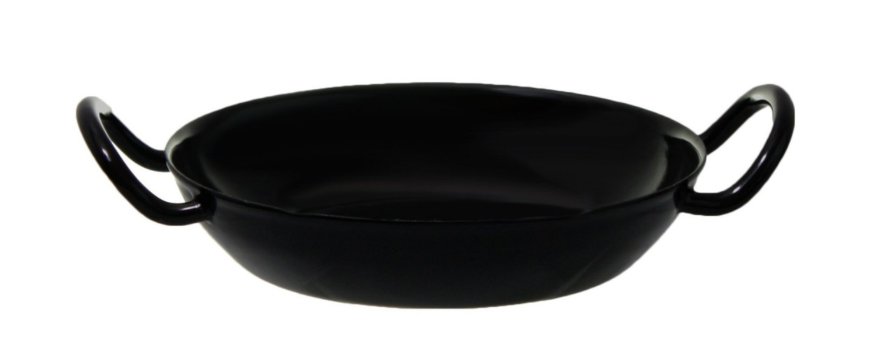 Schlemmerpfanne in schwarz,  ideal für Kochen mit den Solarkochern Premium 11 und 14.