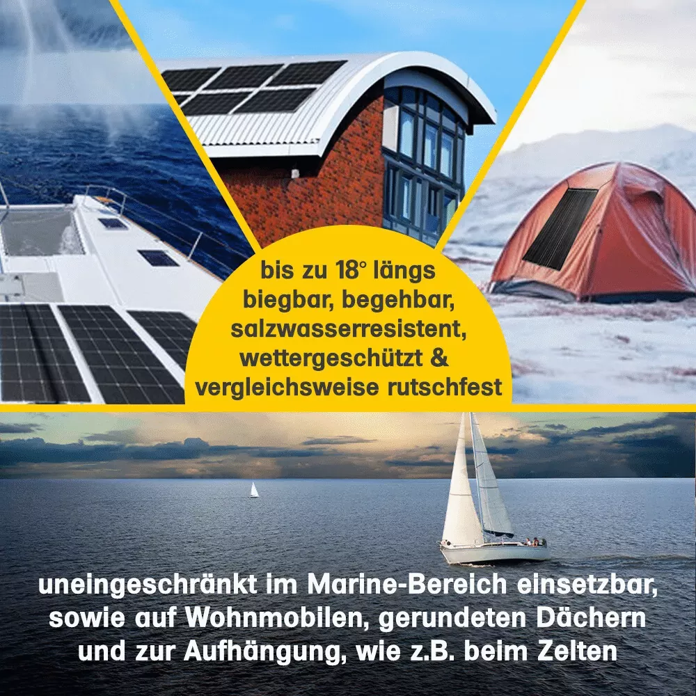 Salzwasserresisten, begehbar, biegbar, flexibel