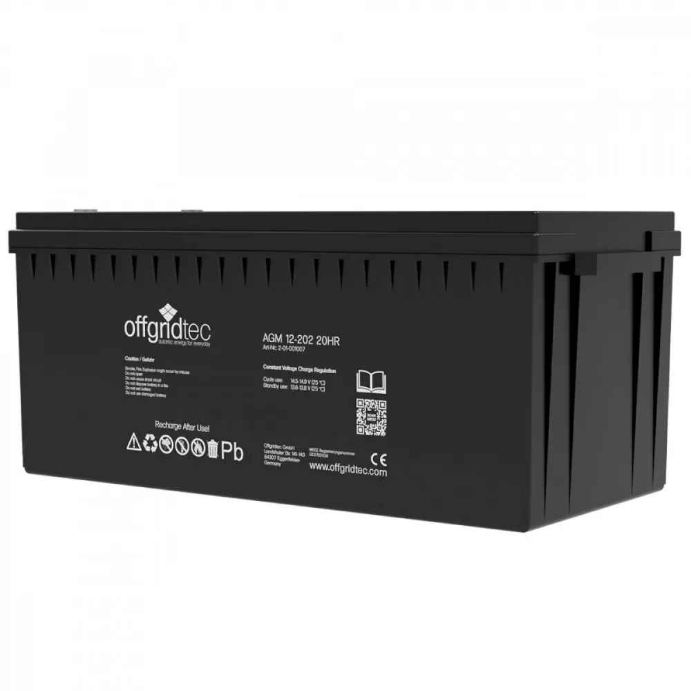 200Ah AGM Solarakku 12V Wohnmobil Bordbatterie