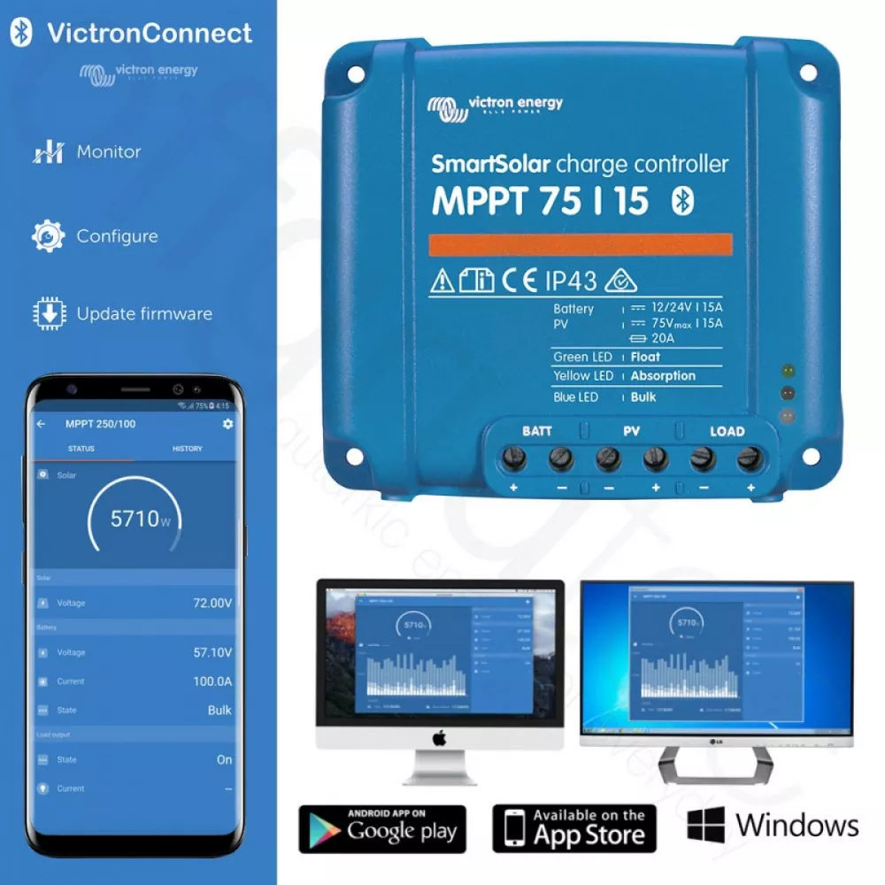 15A SmartSolar MPPT Laderegler von Victron Energy 15A SmartSolar MPPT Laderegler von Victron Energy