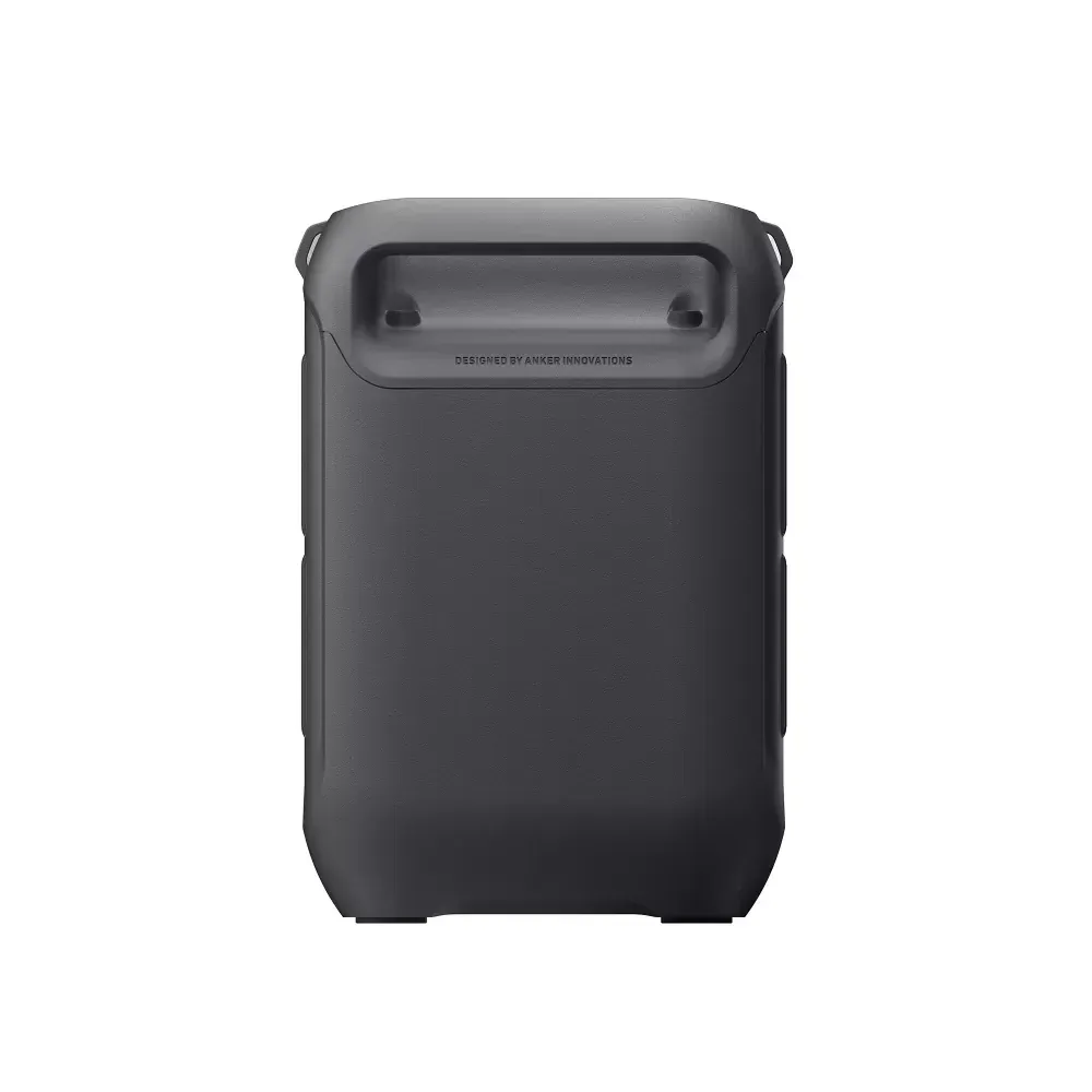 Rückseite der Anker SOLIX C300X AC mit Anschlüssen und Solareingang