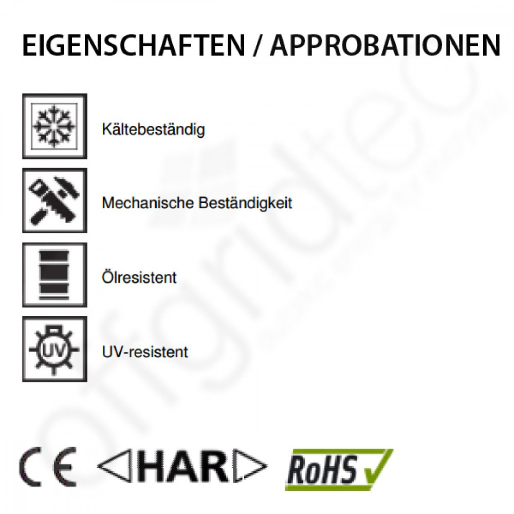 Eigenschaften Solarkabel h07rn Lappkabel